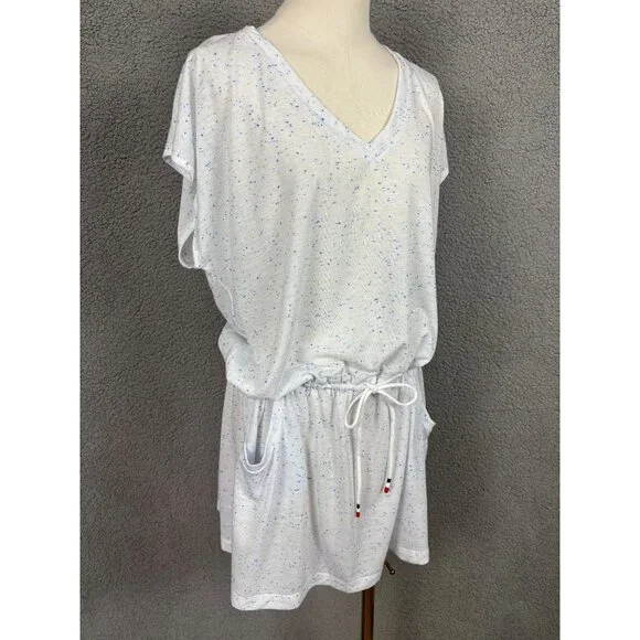 Tommy Hilfiger Multicolor V-Neck Swim Dress Cover up Drawstring Size L/XL NWT's. - Picture 3 of 8